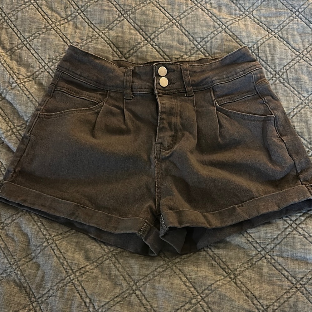Women's Gray Denim Shorts